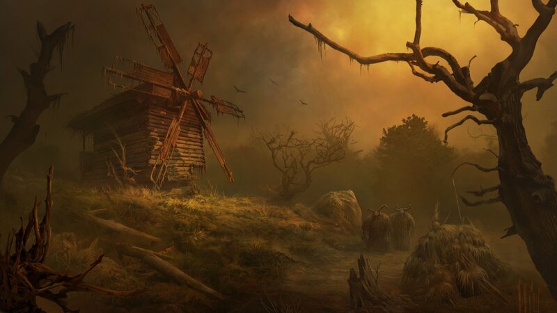 Abandoned Windmill — Brown