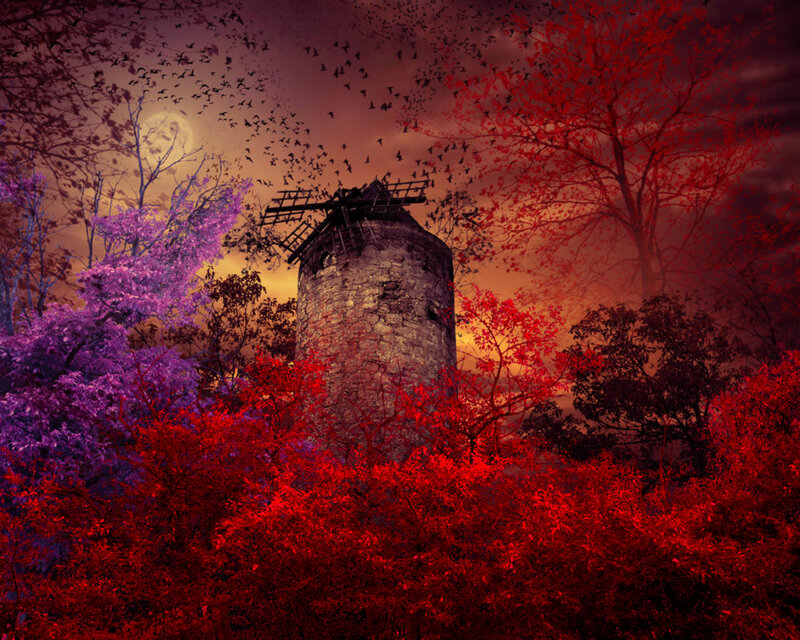 Abandoned Windmill — Red