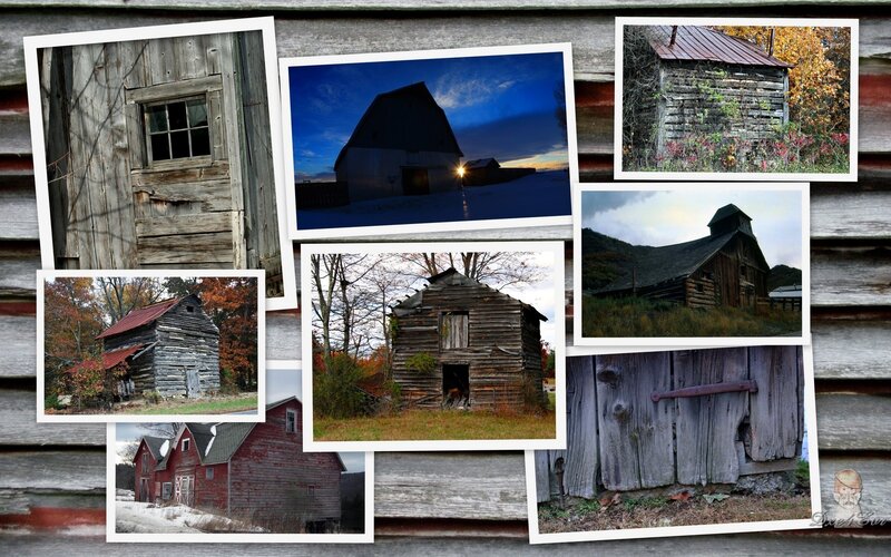Abandoned Wooden Barns