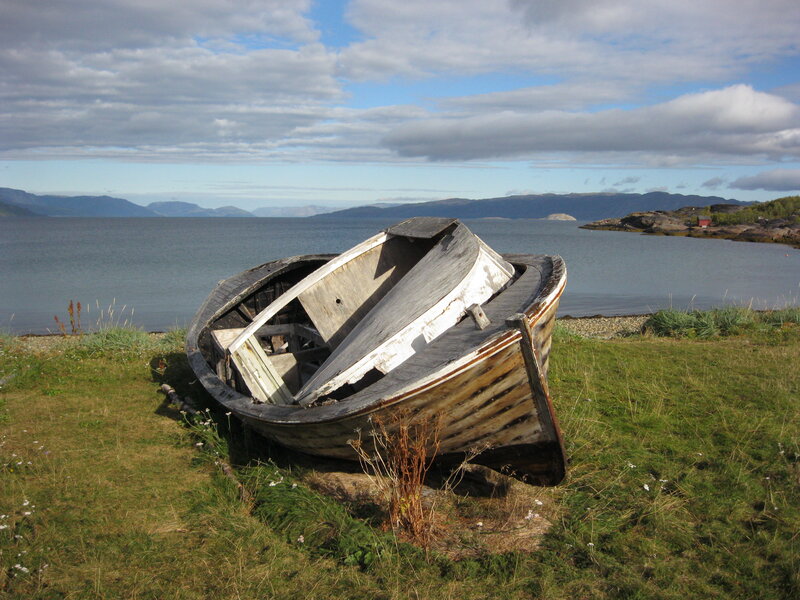 Abandoned Wooden Boat — Green