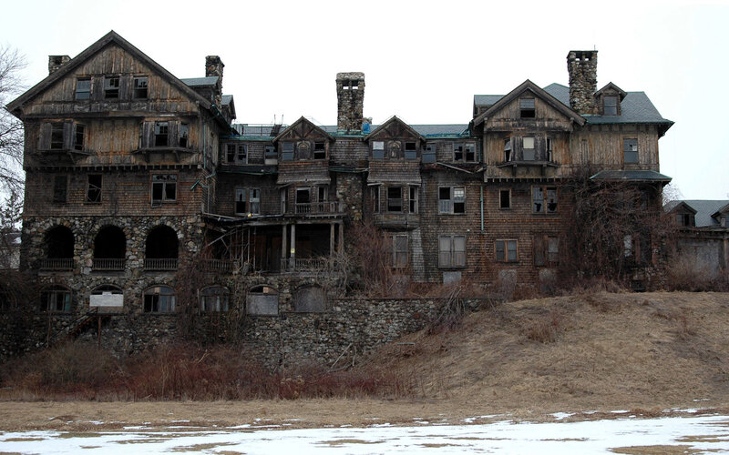 abandoned wooden building