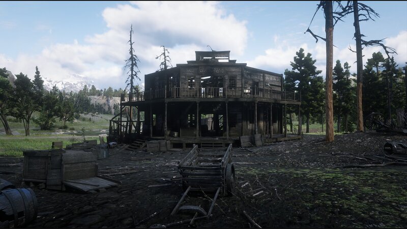 Abandoned Wooden Building — Brown, Desolate, Afternoon, 3d Render