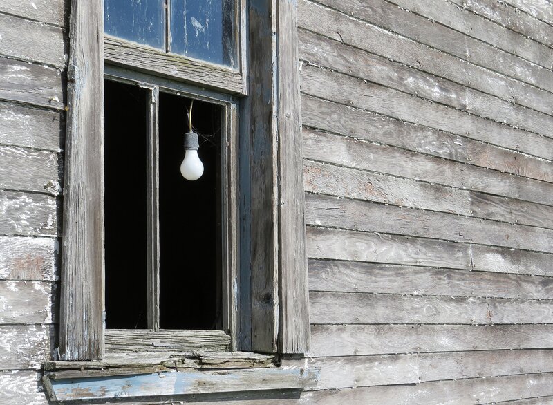 Abandoned Wooden Building — Gray, Desolate