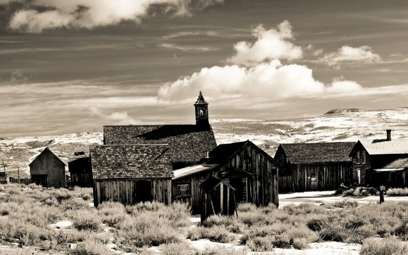Abandoned Wooden Buildings — Brown, Desolate, Photograph