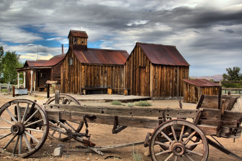 Abandoned Wooden Buildings — Brown, Dramatic