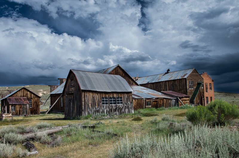Abandoned Wooden Buildings — Gray