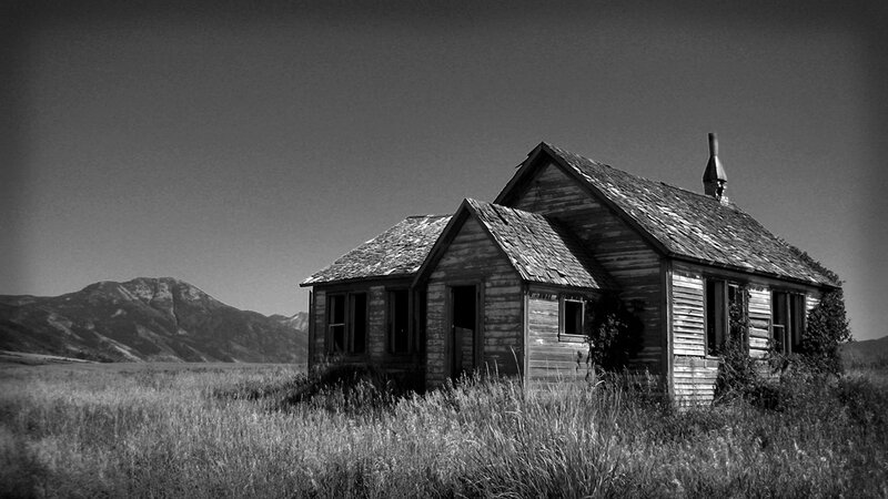 Abandoned Wooden Cabin — Black