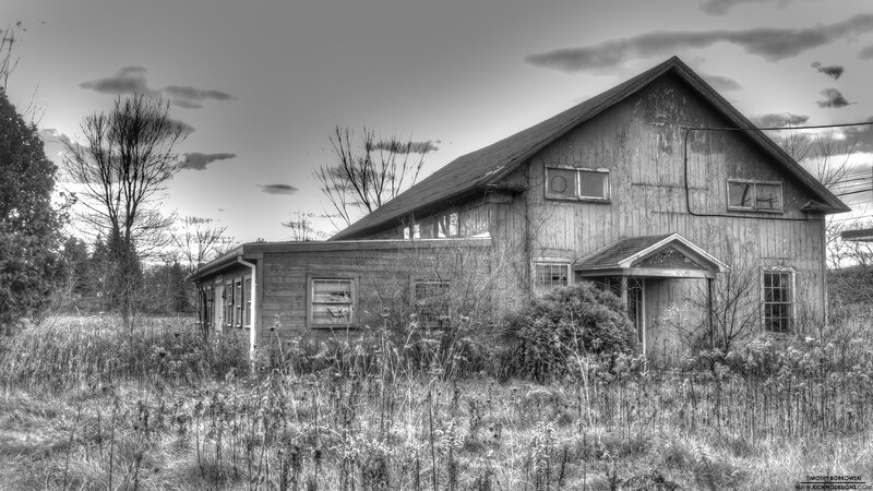 Abandoned Wooden House — Black, Desolate