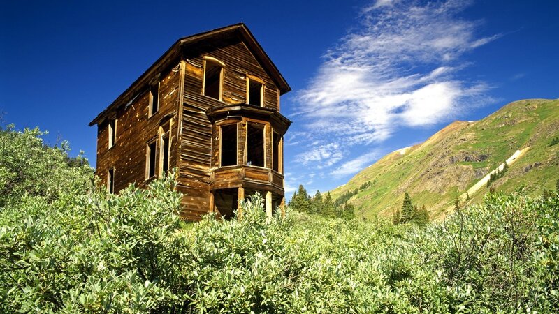 Abandoned Wooden House — Blue, Serene