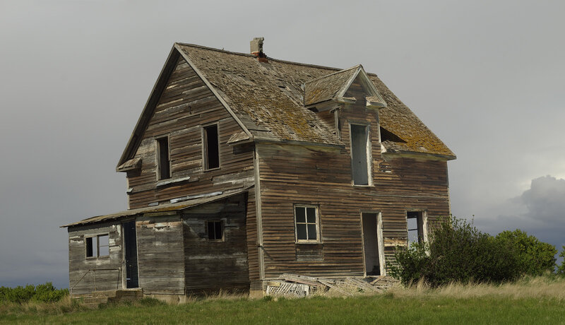 Abandoned Wooden House — Brown, Dramatic