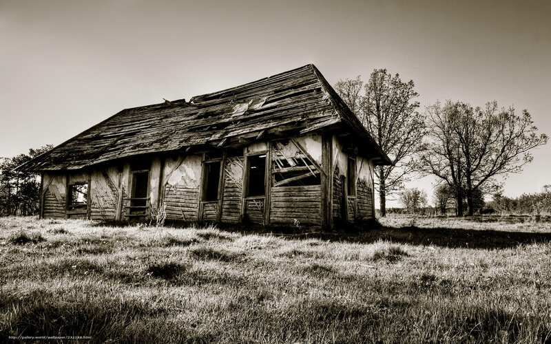 Abandoned wooden house