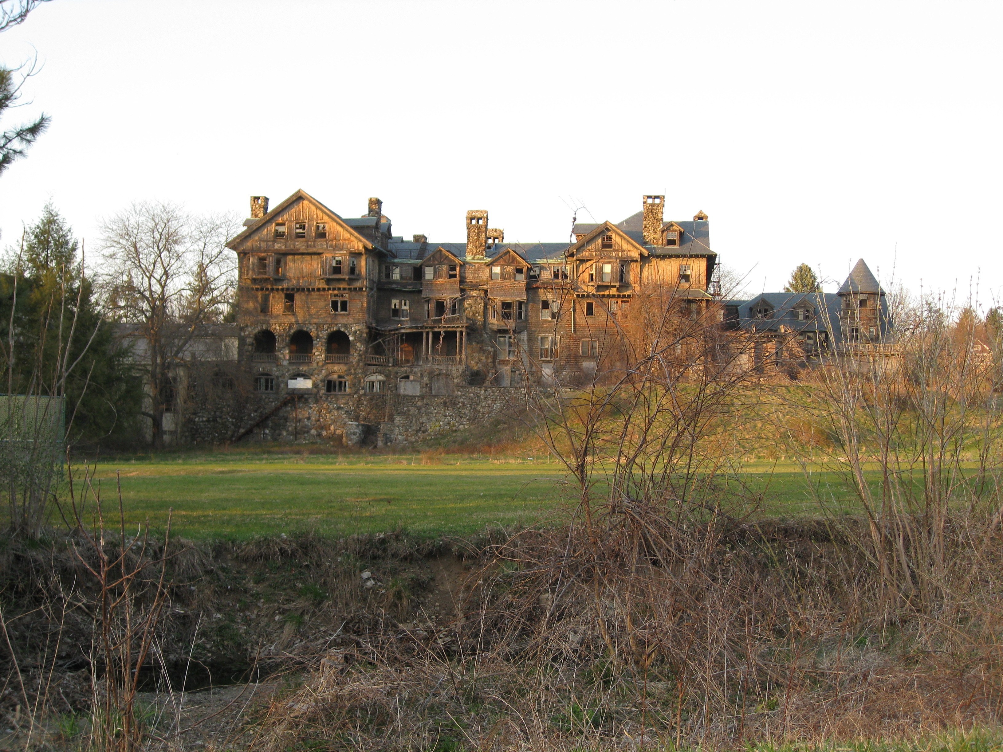 abandoned wooden mansion
