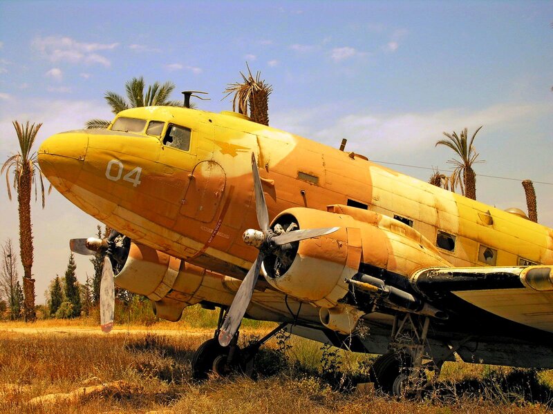 Abandoned Yellow Airplane