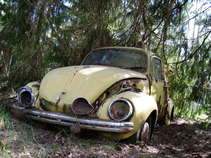 Abandoned Yellow Car