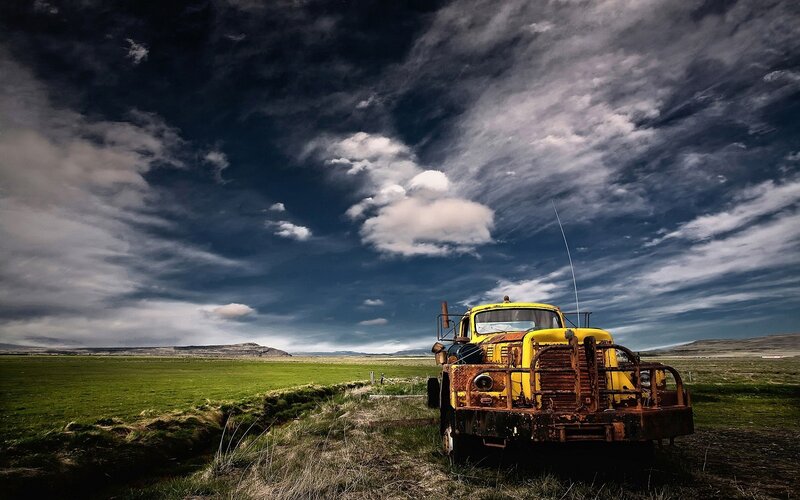 Abandoned Yellow Truck