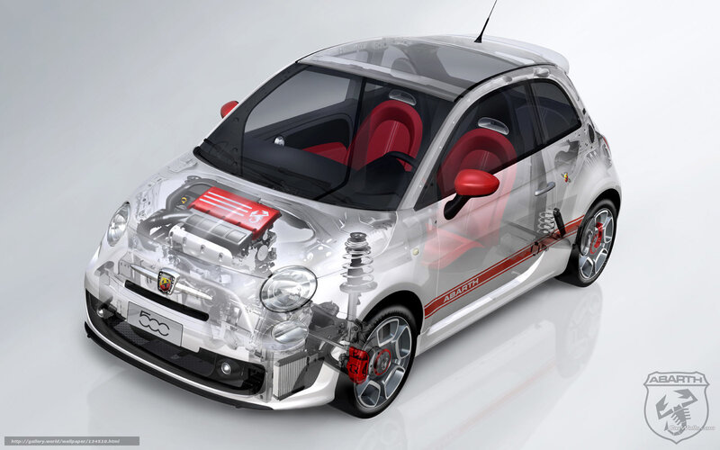 Abarth 500 cutaway view