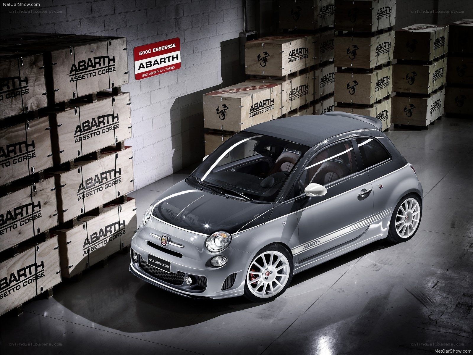 Abarth 500C in warehouse