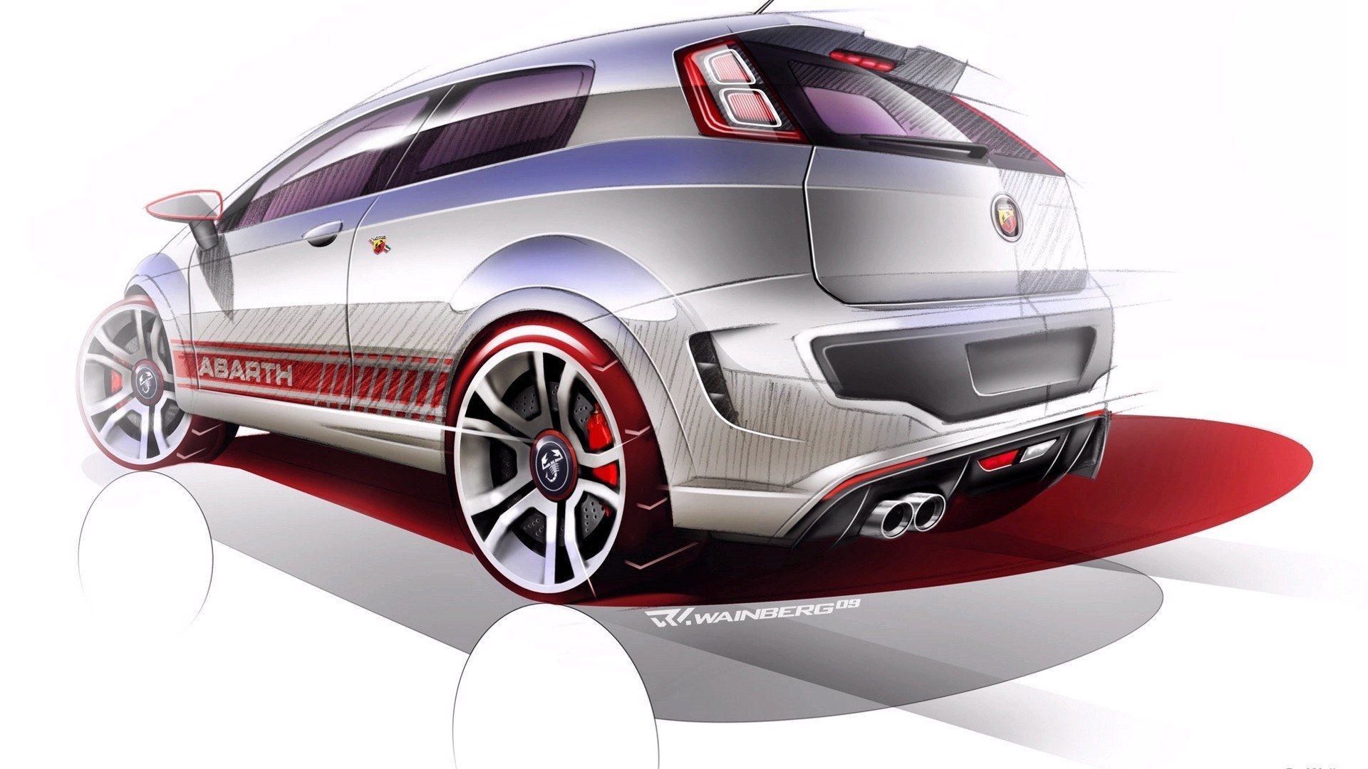 Abarth car design sketch
