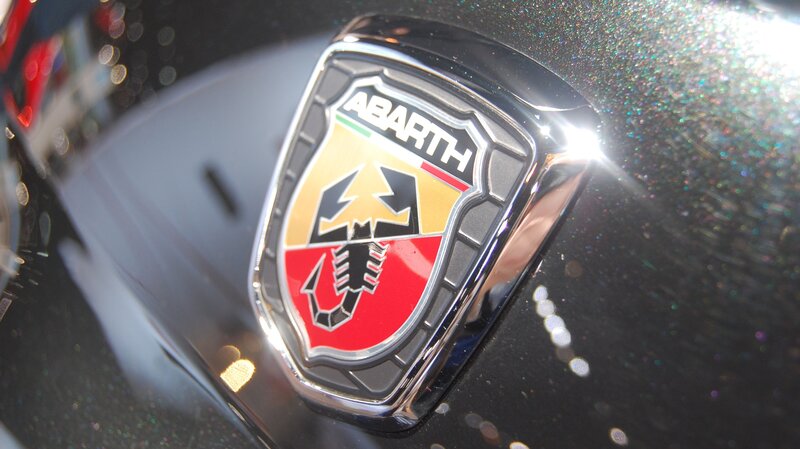 Abarth Car Emblem — Black, Dramatic