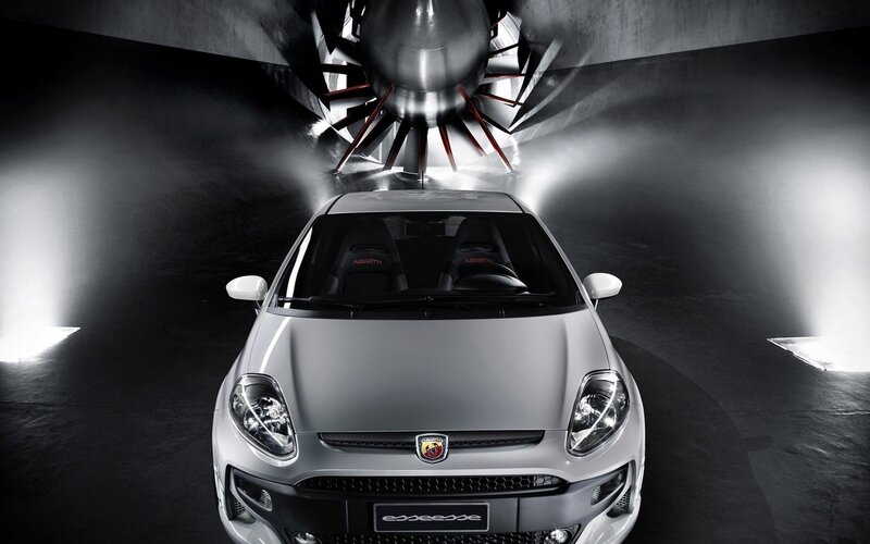 Abarth car in a tunnel