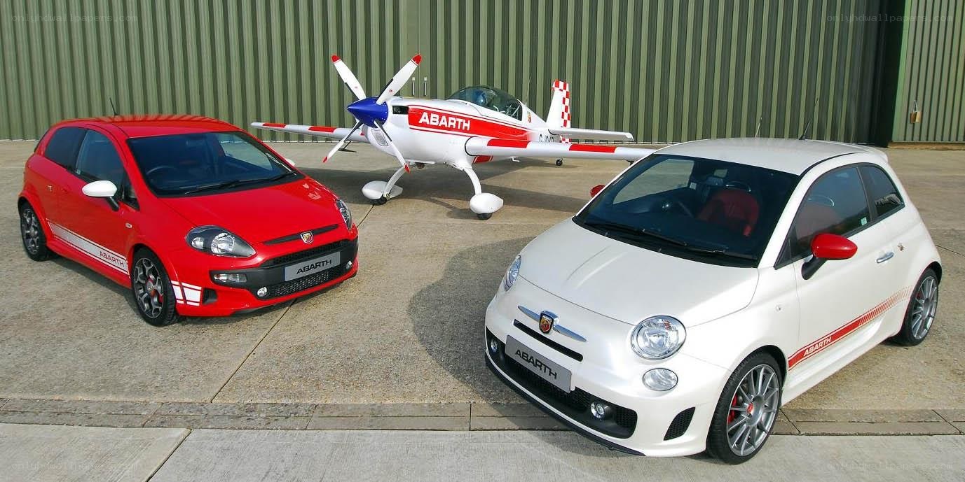 Abarth cars and plane