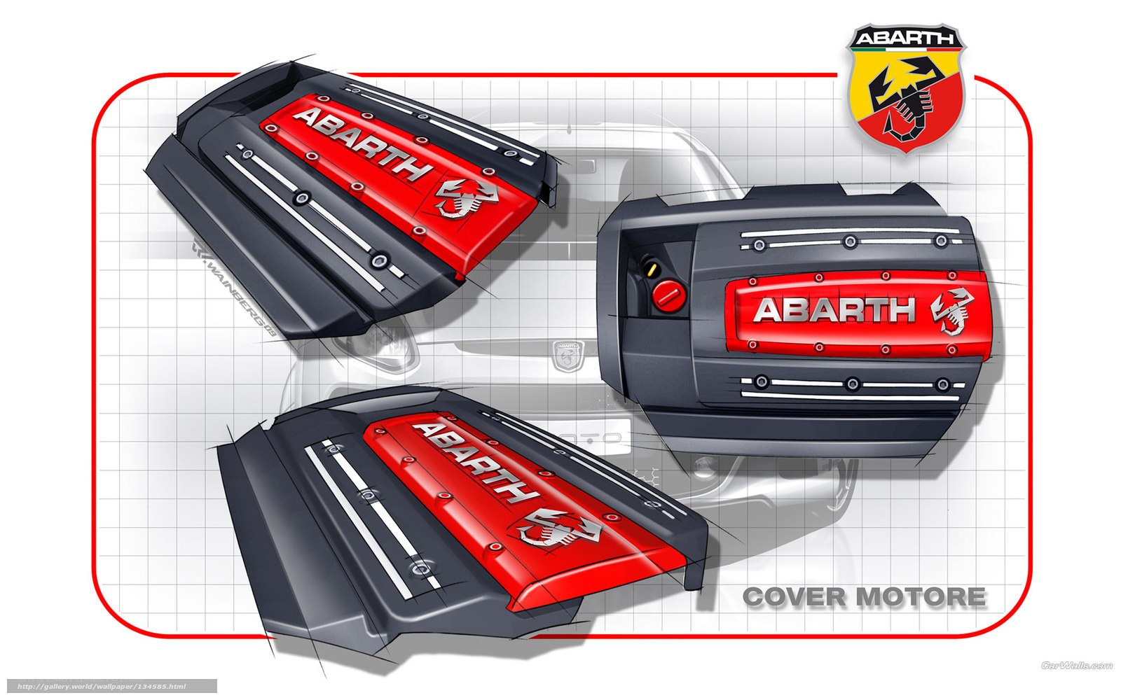 Abarth engine cover designs