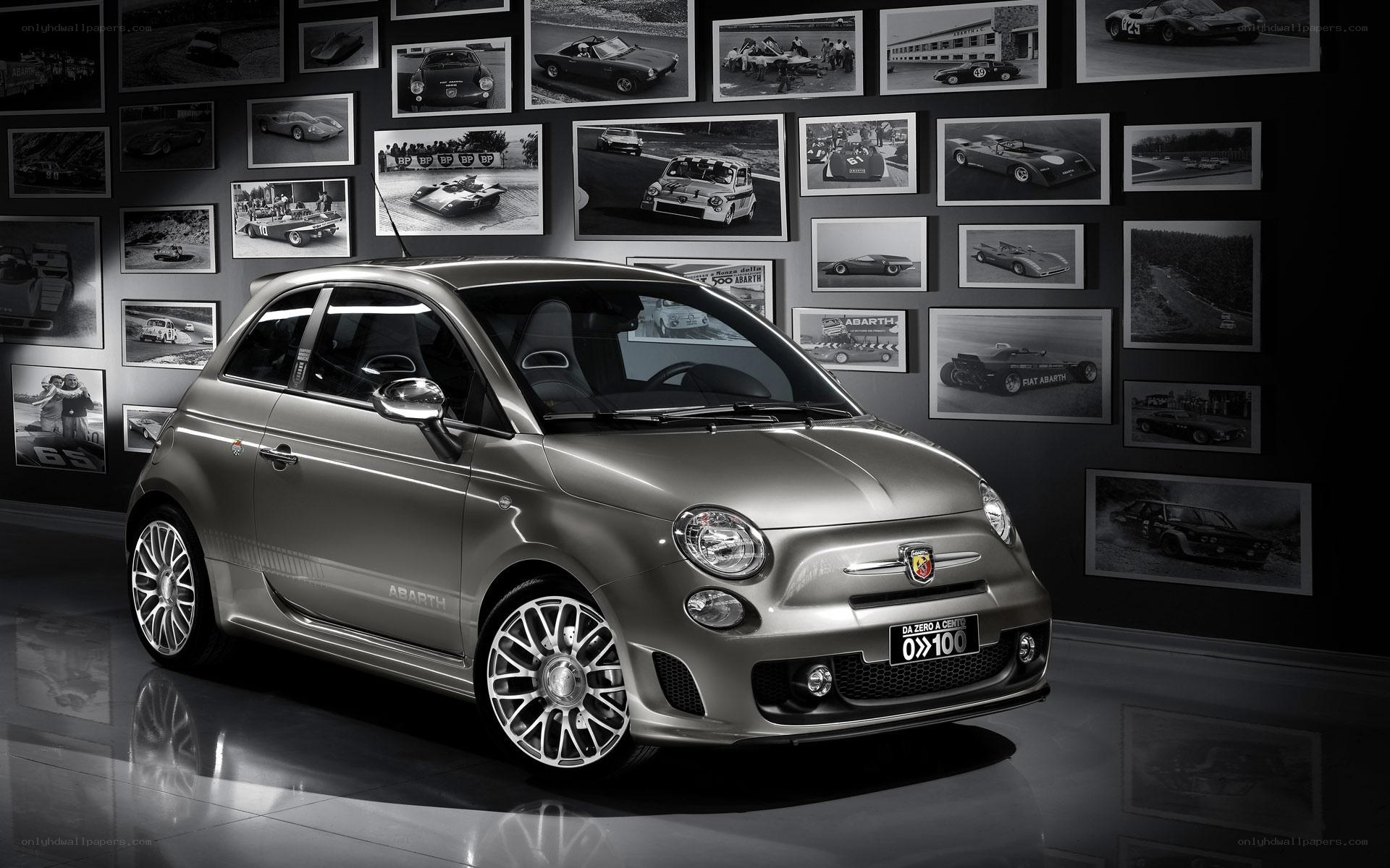 Abarth Fiat 500 on display