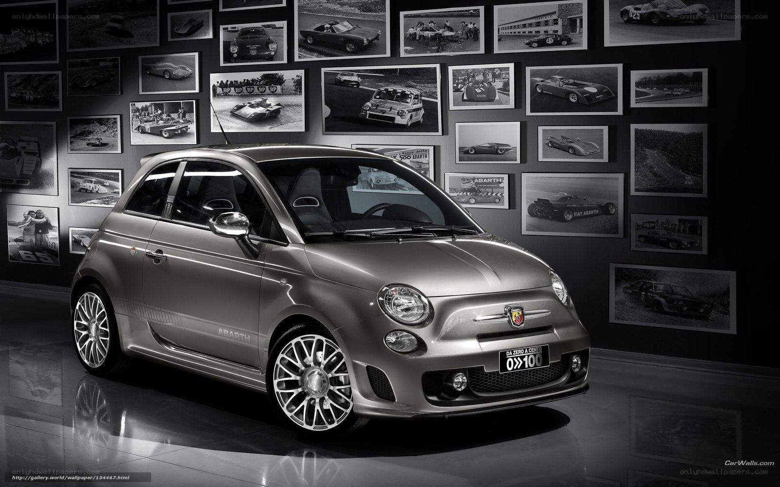 Abarth Fiat 500 on display