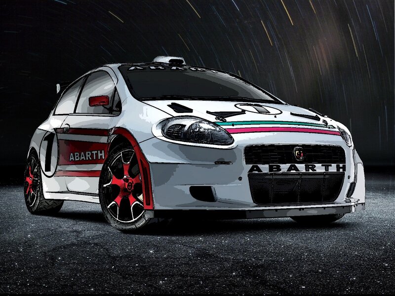 Abarth race car illustration