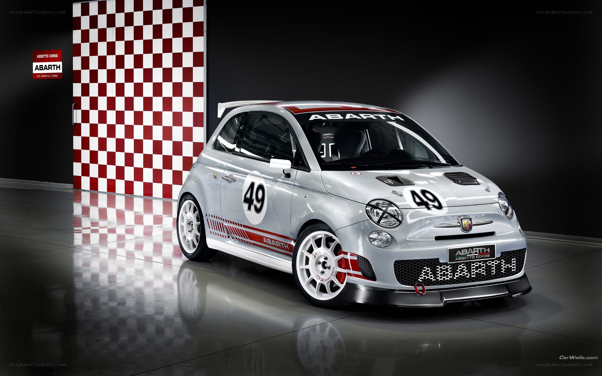Abarth race car in studio