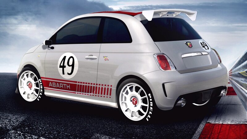 Abarth race car on track