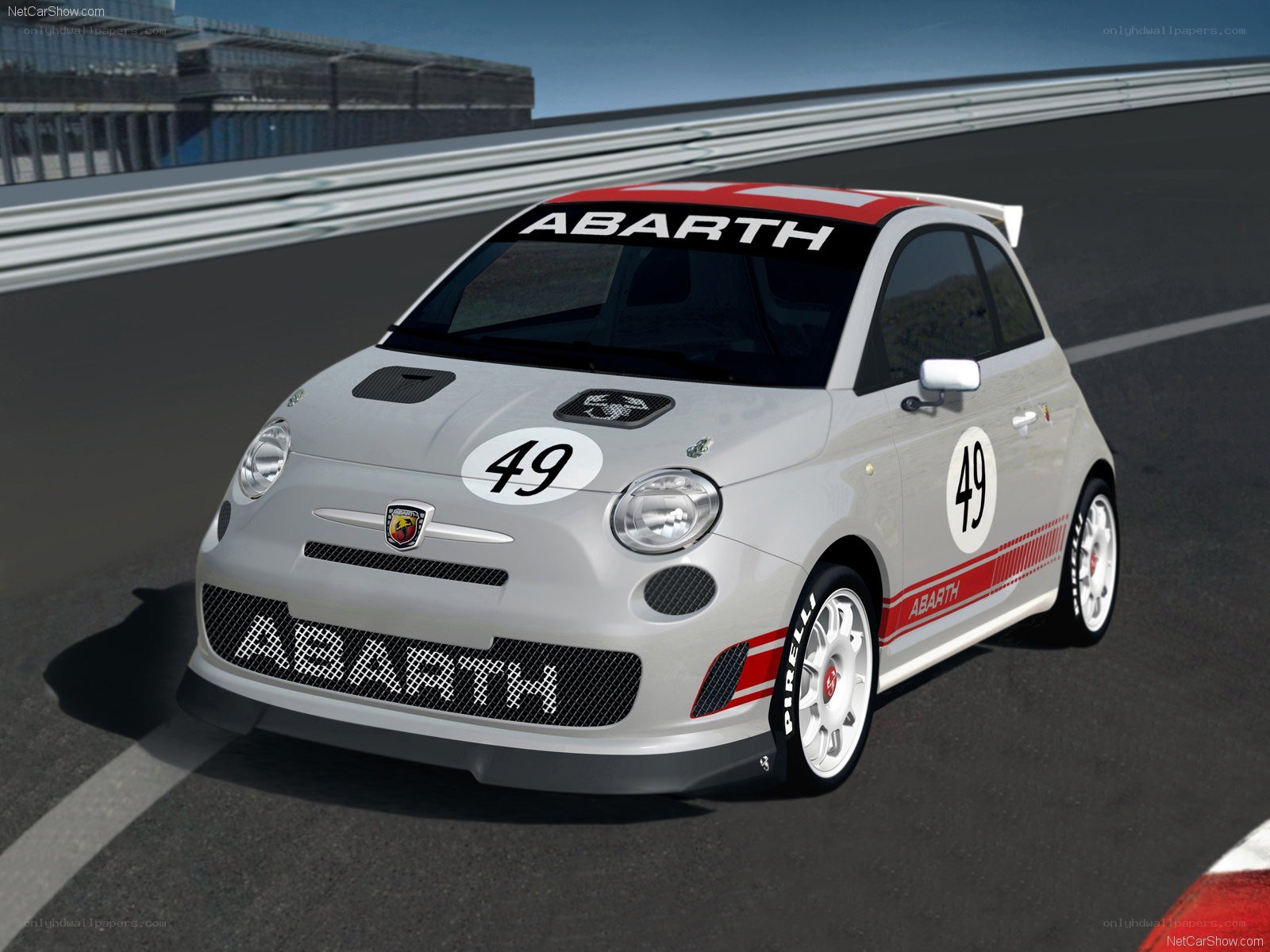 Abarth race car on track