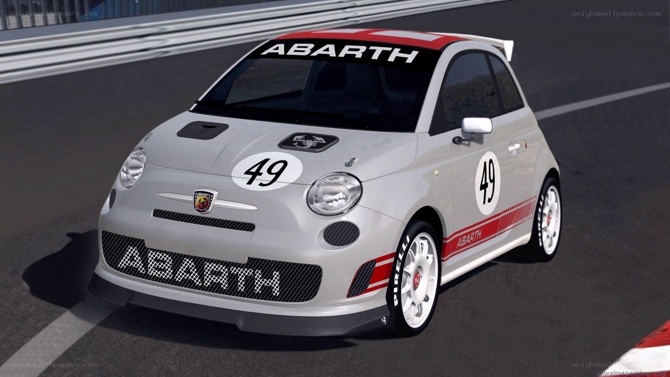 Abarth race car on track