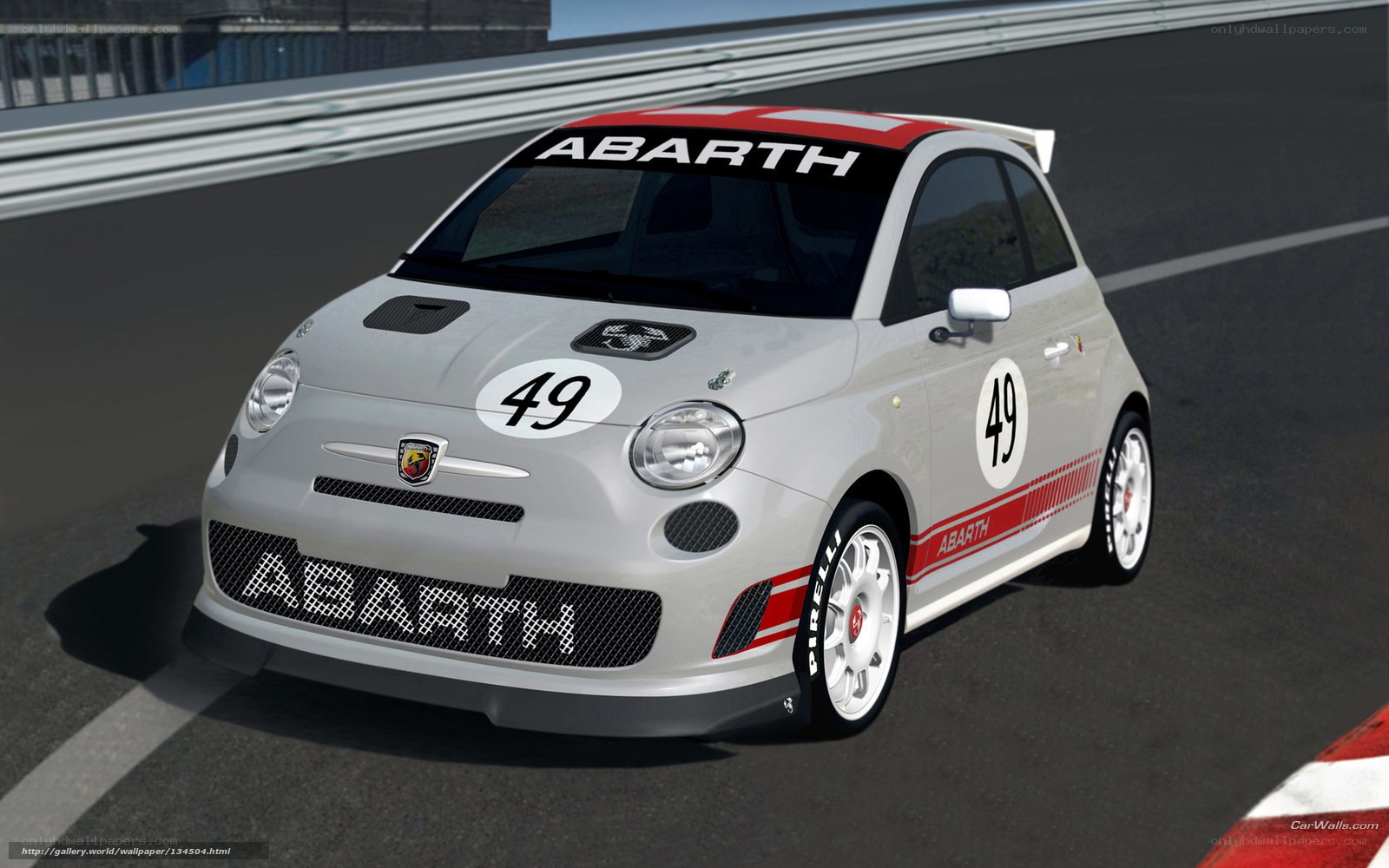 Abarth race car on track