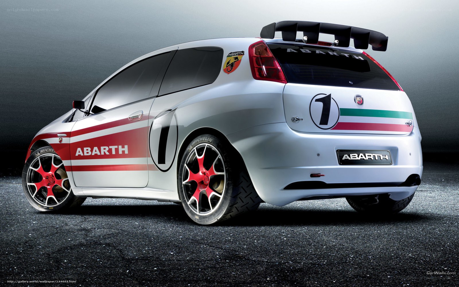 Abarth race car rear view
