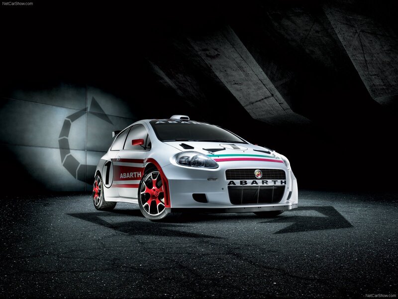 Abarth rally car in studio