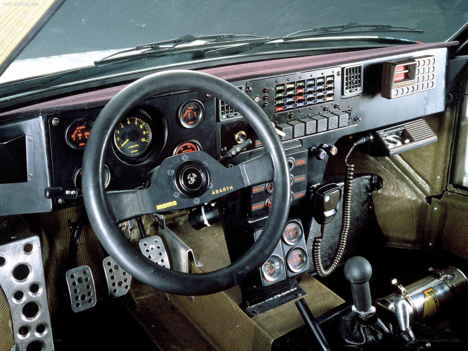 Abarth rally car interior
