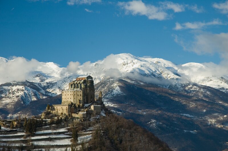 Abbey on a Mountain — Blue