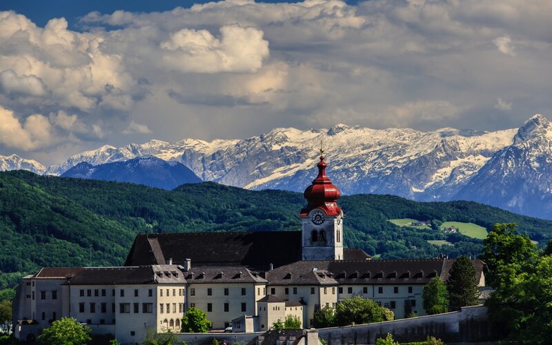 Abbey with Red Dome