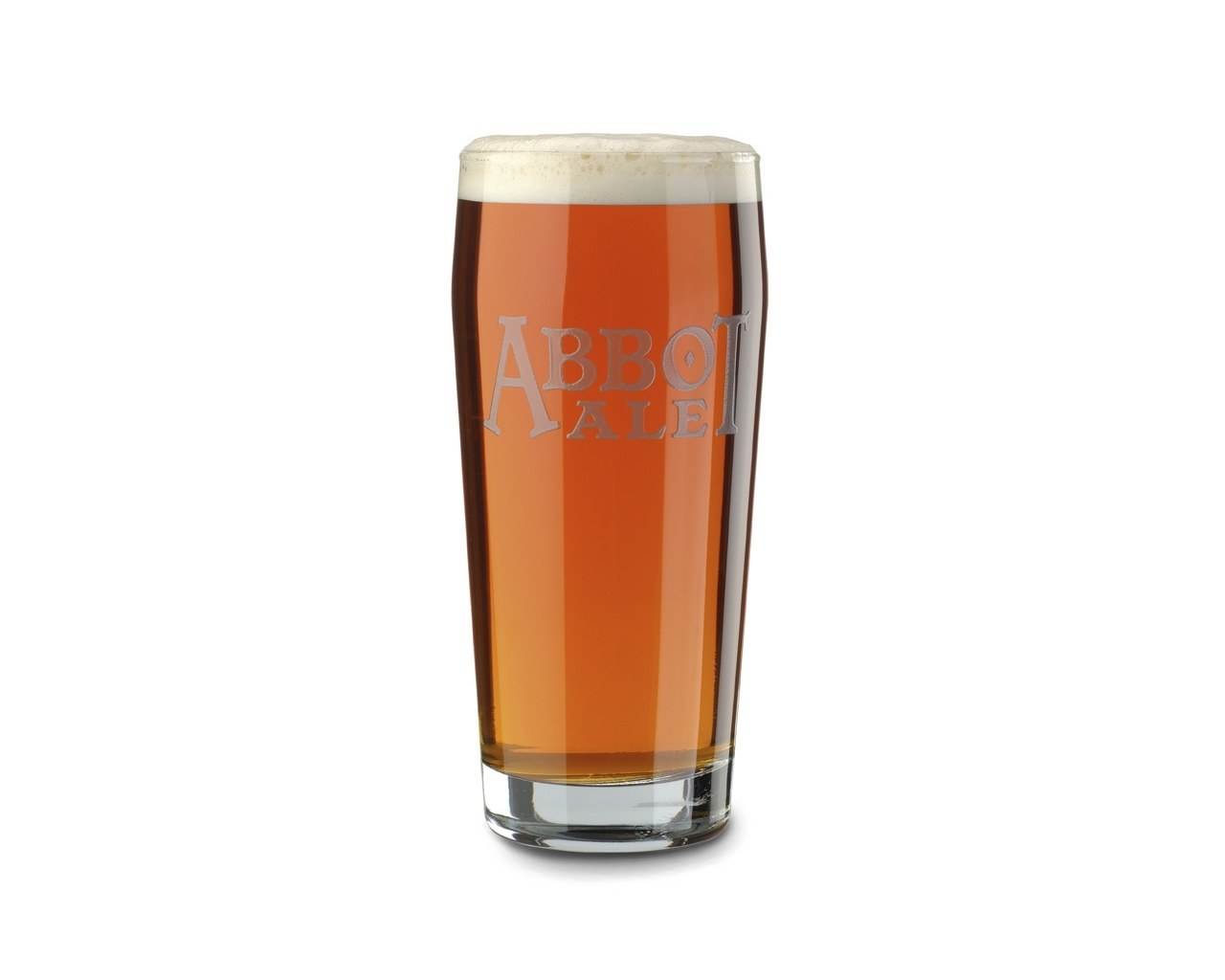 Abbott Ale in a pint glass