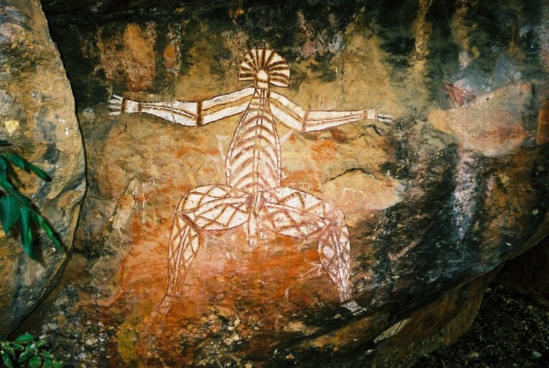 Aboriginal rock art painting