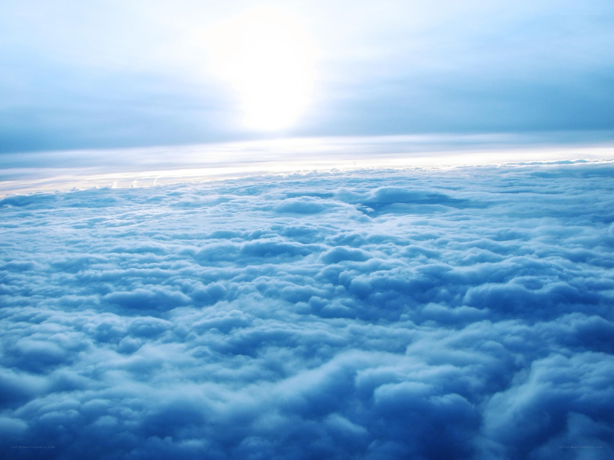 Above the clouds at sunrise