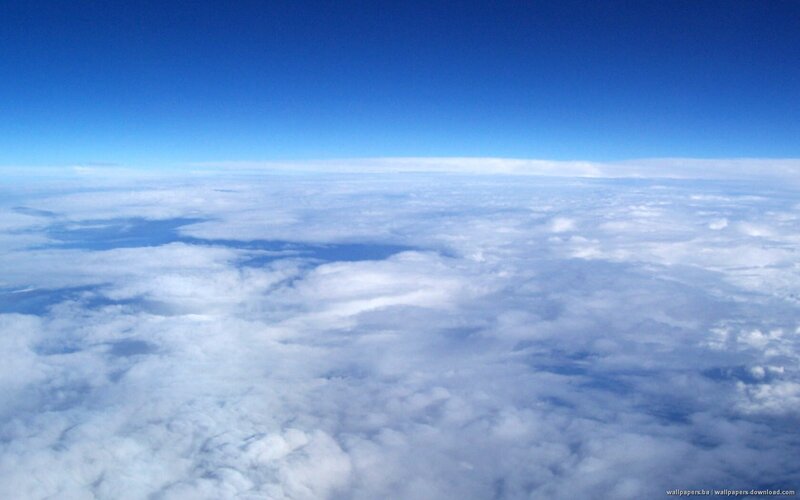 above the clouds view