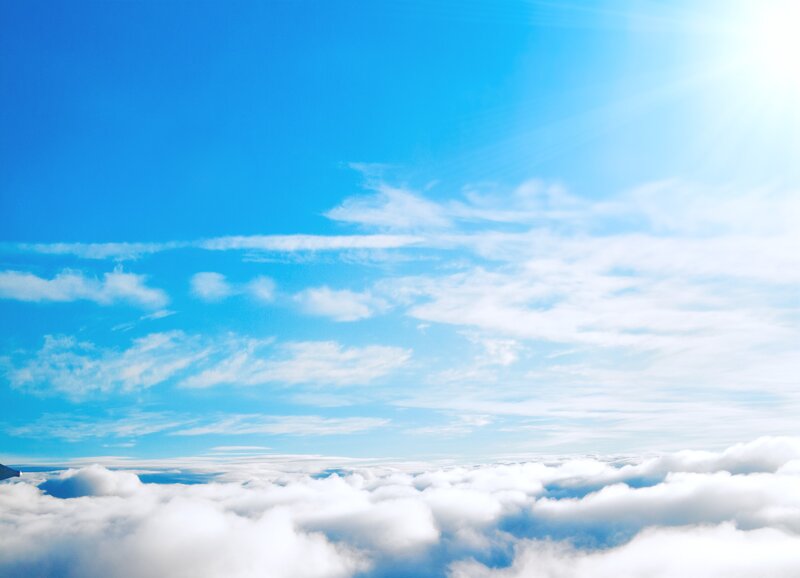 above the clouds view
