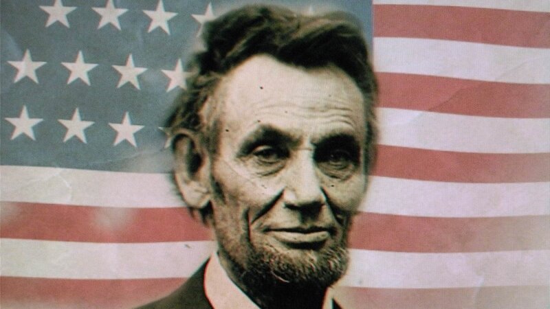Abraham Lincoln Portrait — Red, Patriotic