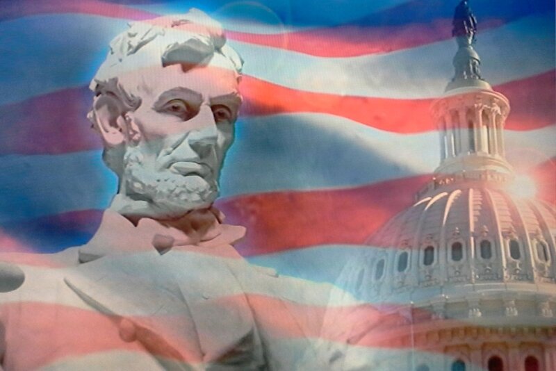 Abraham Lincoln Statue — Red