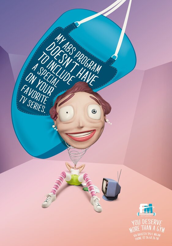 Abs program ad with cartoon character