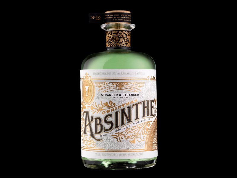 Absinthe bottle with ornate label