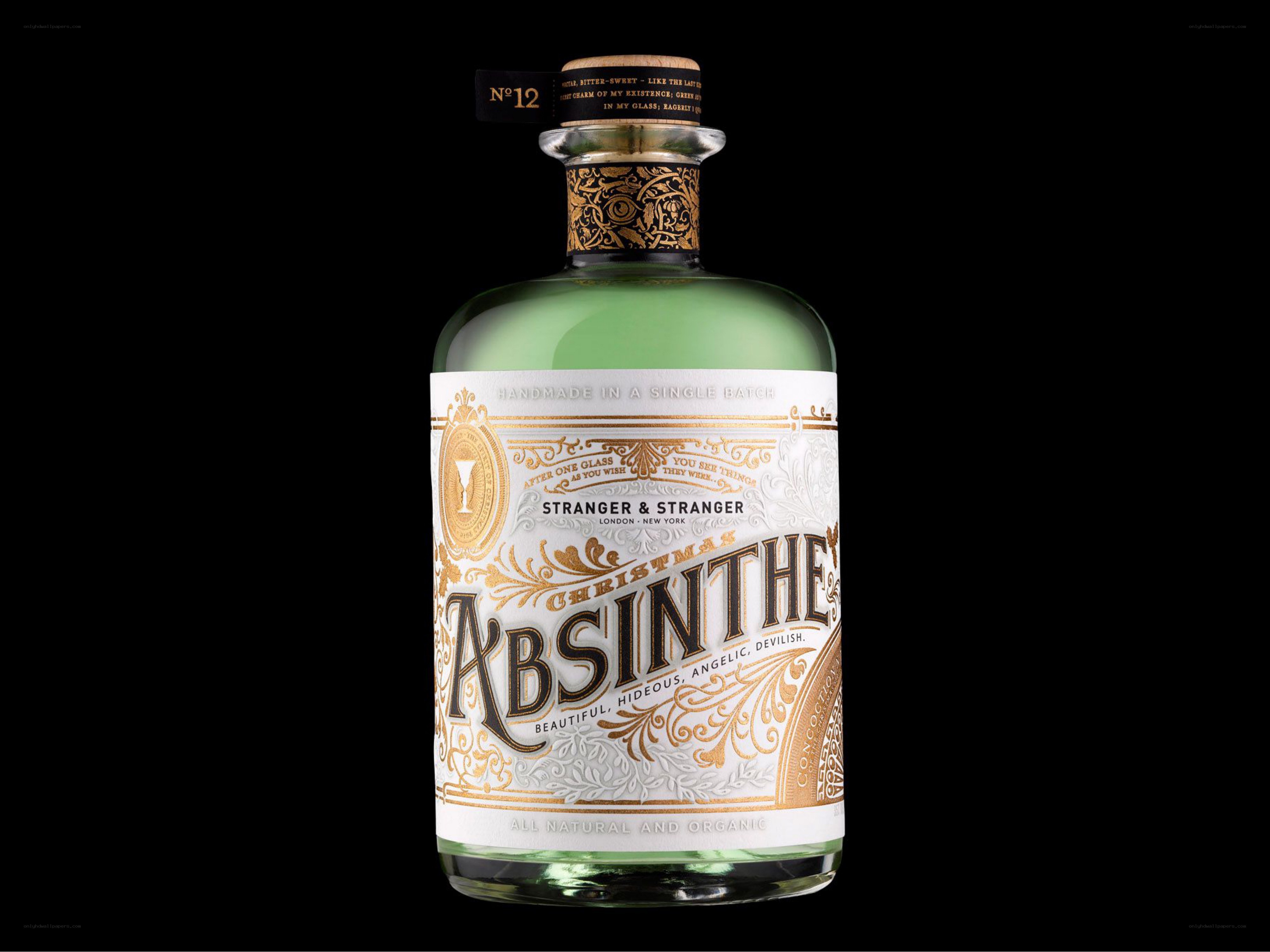 Absinthe bottle with ornate label