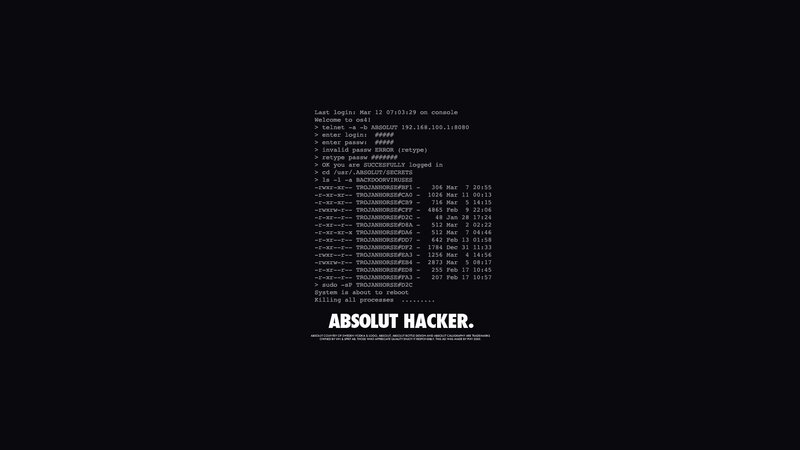 Absolut Hacker Ad